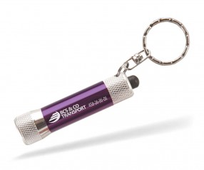Goldstar McQueen LED Taschenlampe mit Logo incl Gravur violett Pantone 2602 glanz LAK