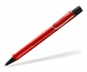 LAMY Safari Kugelschreiber als Werbeartikel mit Druck schwarz rot